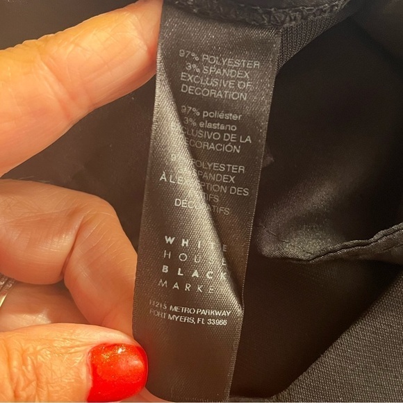 WHBM The Slim Ankle Cuffed Black With Silver Stripe Pants Sz 2 NWOT - Picture 5 of 9